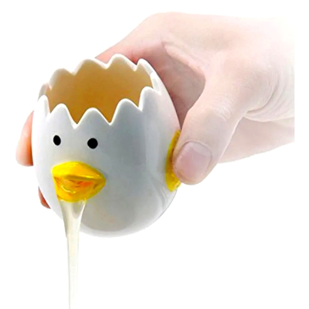 Novelty White and Yellow Chick Egg Yolk Separator - Cute Kitchen Gadget